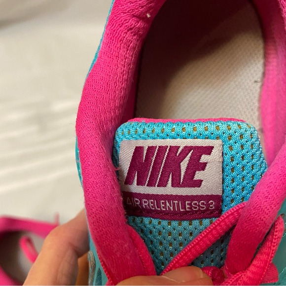 Nike Air Relentless 3 Womens Running Athletic Shoes Bright Blue & Pink size 8 - Picture 8 of 8